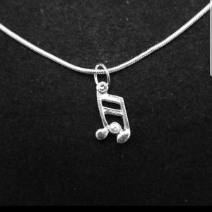 Music Lovers  .925 Sterling Silver Necklace